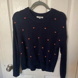 Madewell Polka Dot Navy Sweater